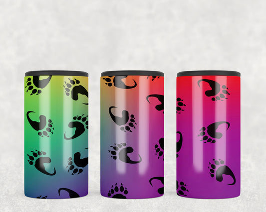 Rainbow Bear Paw Prints 5-in-1 Can Hugger Tumbler - 1001