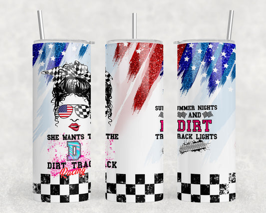 Dirt Track Racing 20oz Skinny Tumbler - 1003