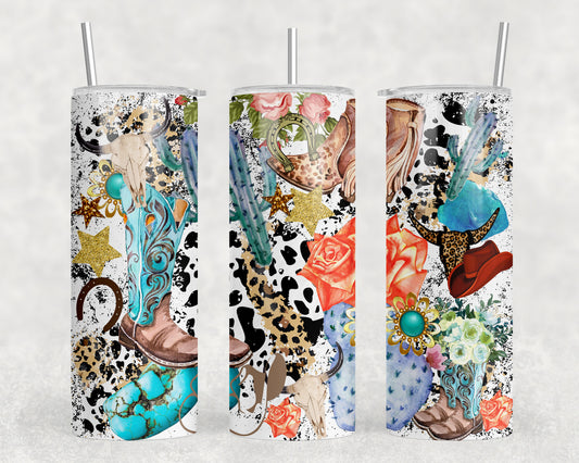 Western Mashup 20oz Skinny Tumbler - 1006