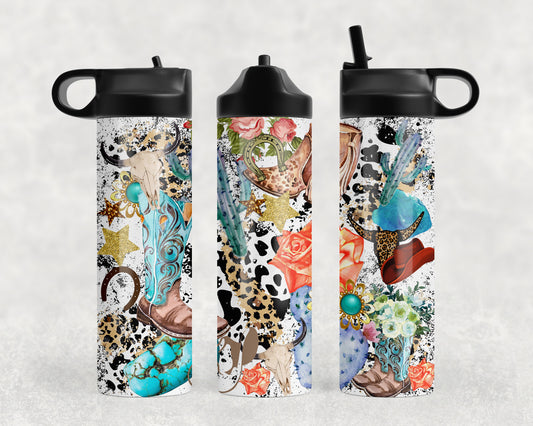 Western Mashup Water Bottle - 1006