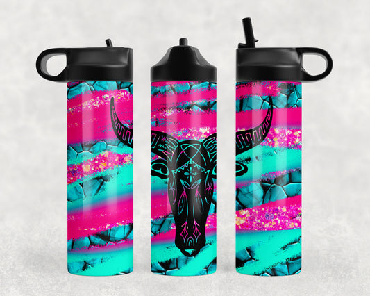 Neon Skull Water Bottle - 1016