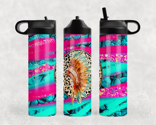 Neon Headdress Water Bottle - 1025