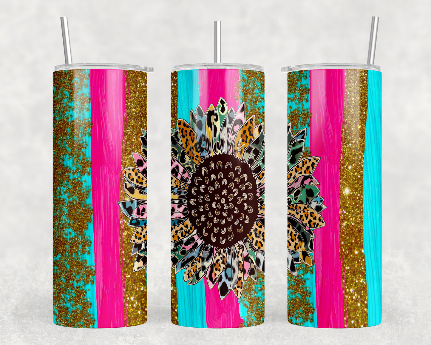 Neon Sunflower 20oz Skinny Tumbler - 1030