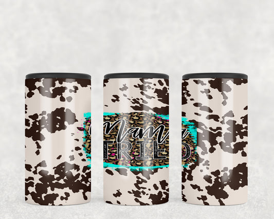 Printed Cowhide Mama Tried 5-in-1 Can Hugger Tumbler - 1036