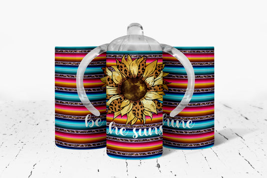 Serape Sunflower Kids Dual Lid Sippy Cup Tumbler - 1042