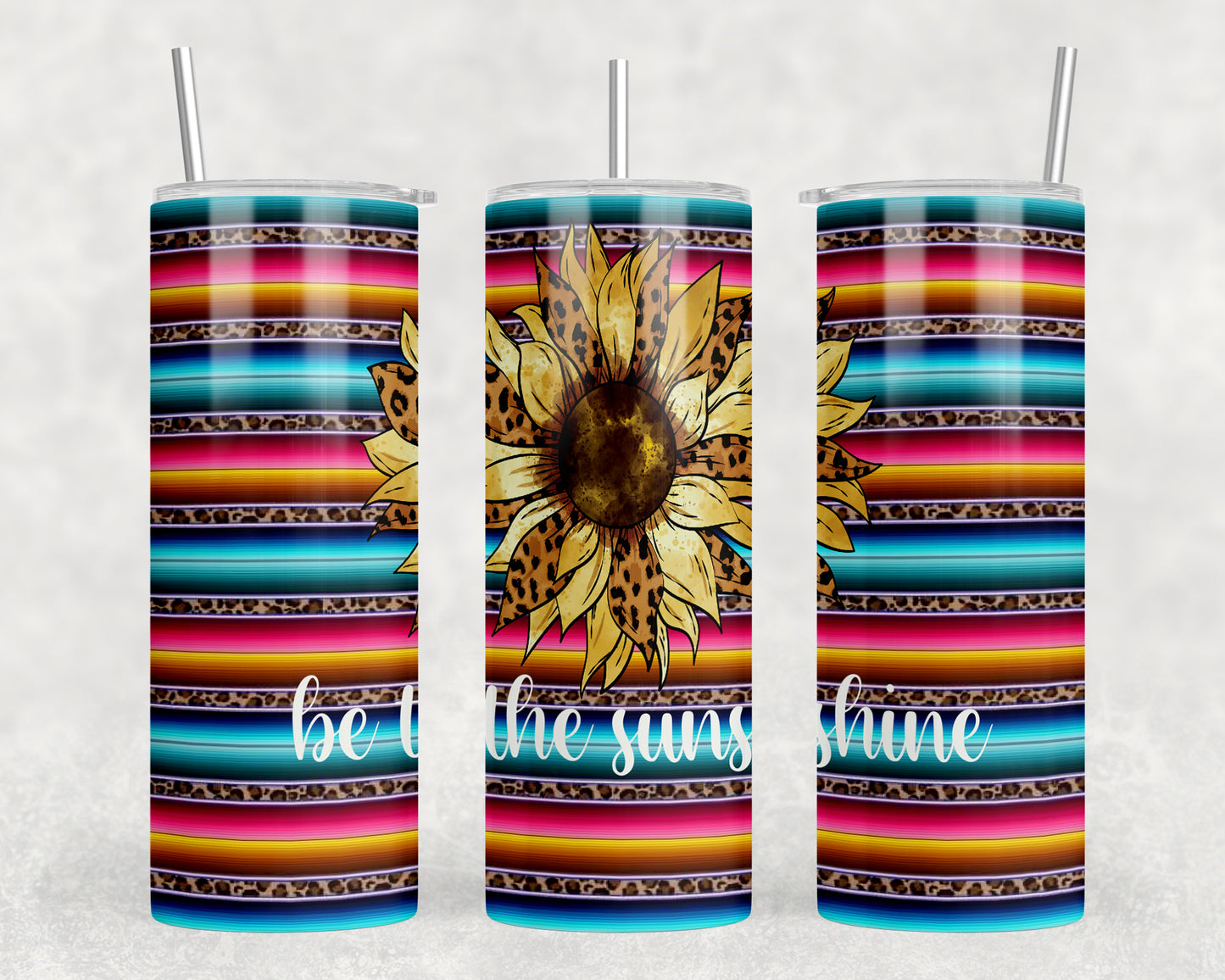 Serape Sunflower 20oz Skinny Tumbler - 1042