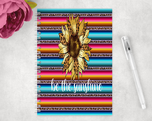 Serape Sunflower Spiral Lined A5 Journal - 1042