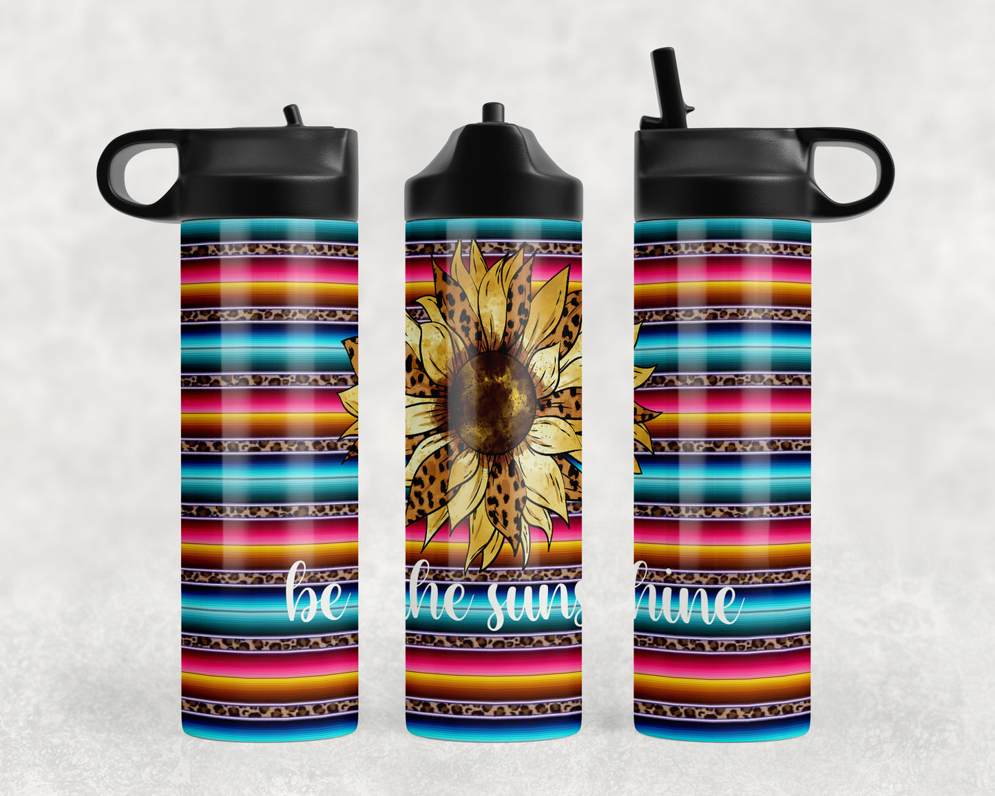 Serape Sunflower Water Bottle - 1042