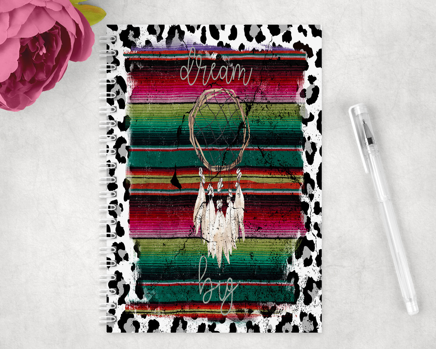 Serape Dream Catcher Spiral Lined A5 Journal - 1044