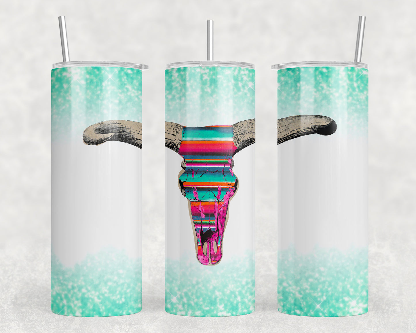 Serape Skull 20oz Skinny Tumbler - 1045