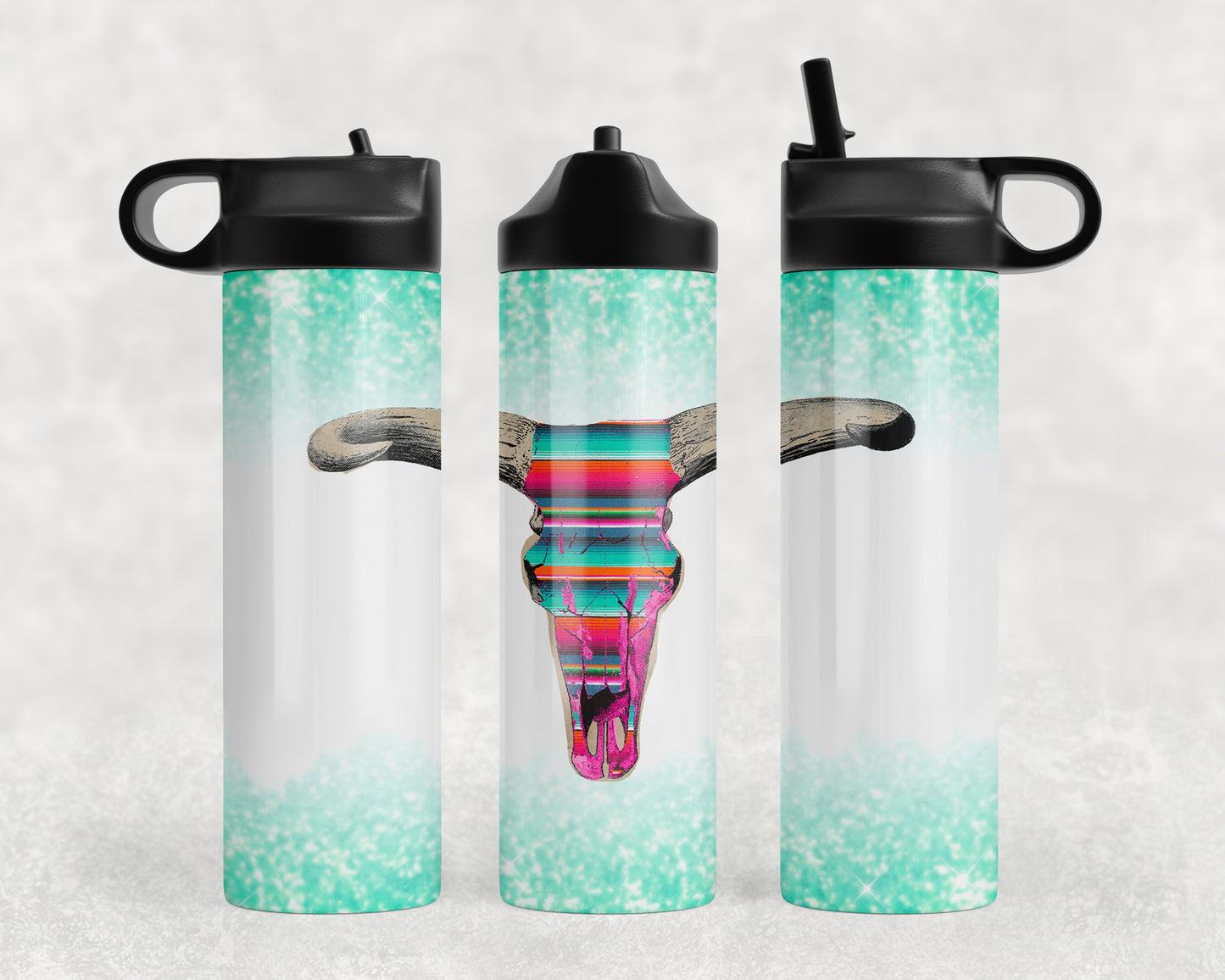 Serape Skull Water Bottle - 1045