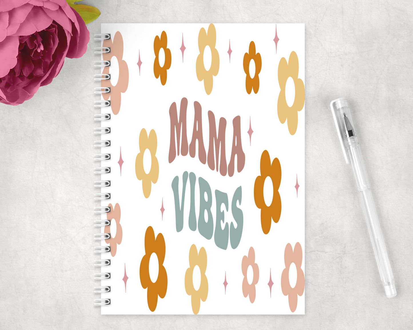 Mama Vibes Spiral Lined A5 Journal - 1051