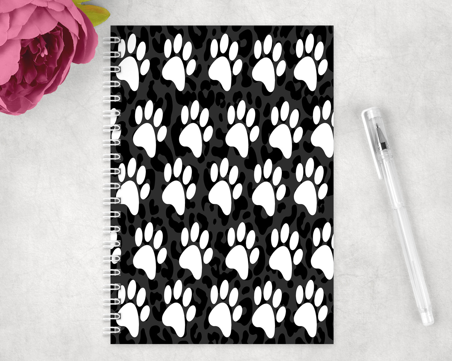 Paw Prints Spiral Lined A5 Journal - 1053