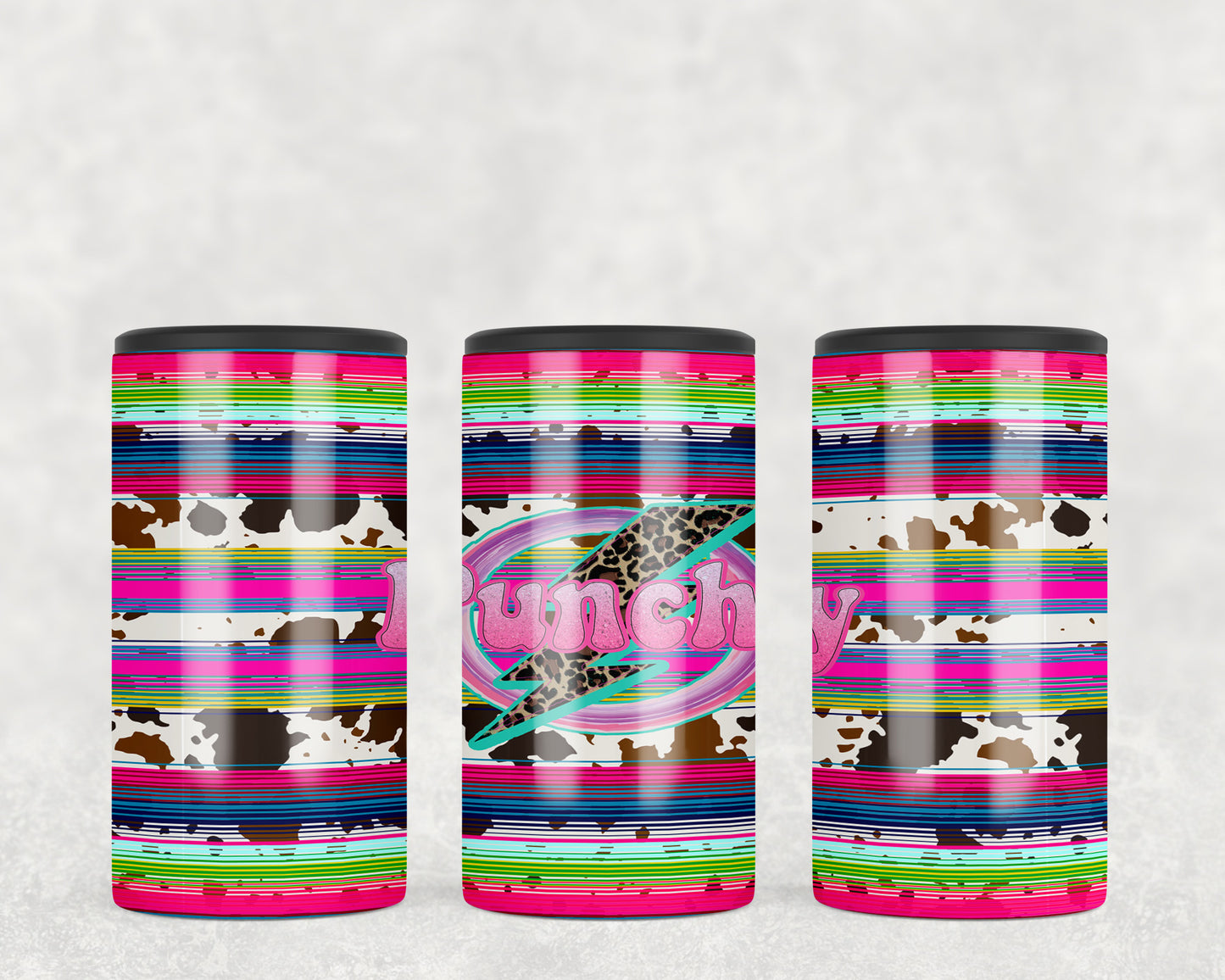 Cow Print Serape Punchy 5-in-1 Can Hugger Tumbler - 1055