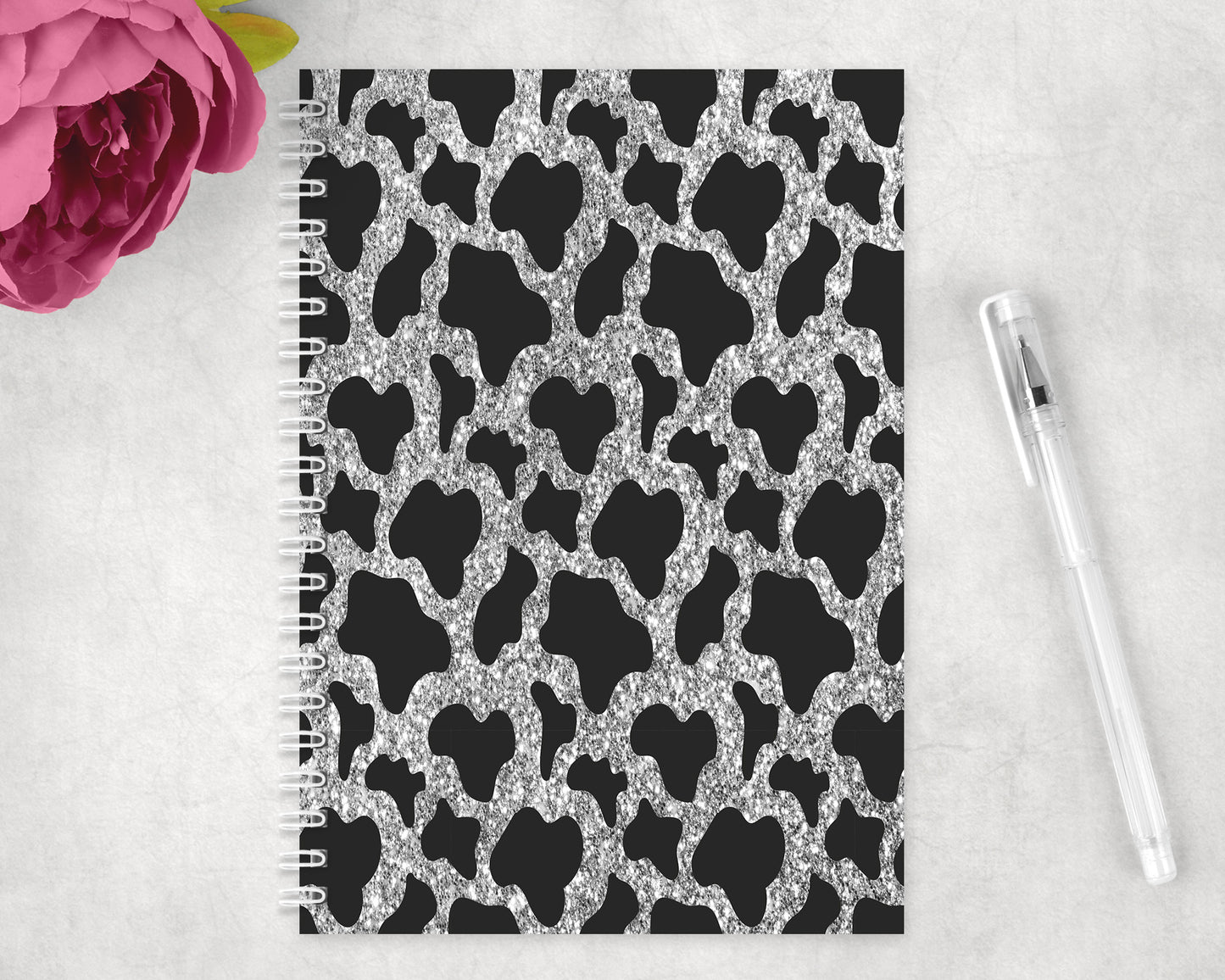 Cow Print Spiral Lined A5 Journal - 1064