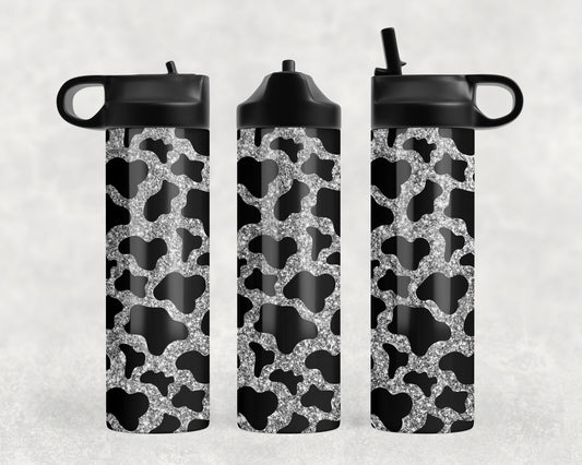 Cow Print Water Bottle - 1064