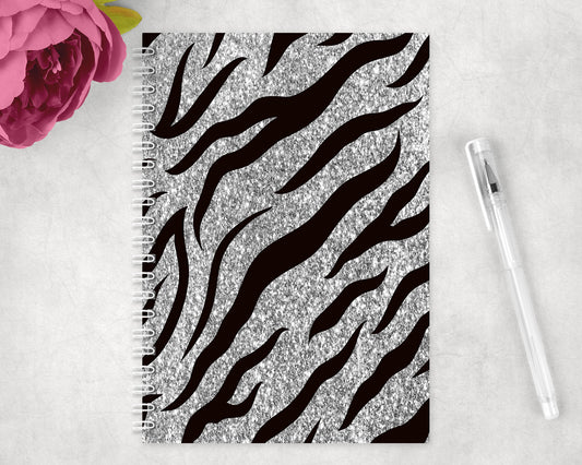 Zebra Print Spiral Lined A5 Journal - 1065