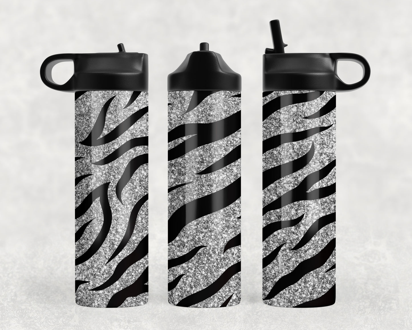 Zebra Print Water Bottle - 1065