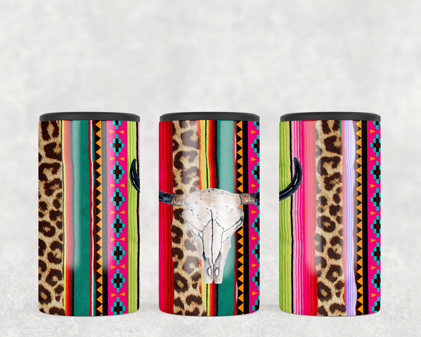 Serape Skull 5-in-1 Can Hugger Tumbler - 1069