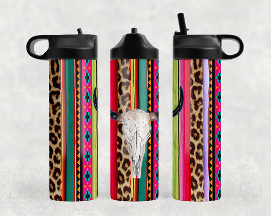 Serape Skull Water Bottle - 1069