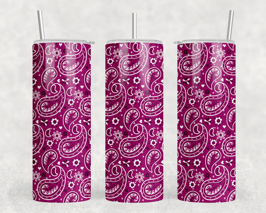 Pink paisley 20oz Skinny Tumbler - 1070