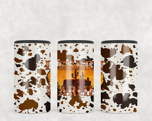 Printed Cowhide Desert Darlin 5-in-1 Can Hugger Tumbler - 1078