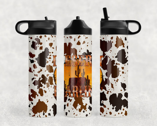 Printed Cowhide Desert Darlin Water Bottle - 1078