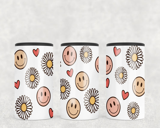 Daisies and Smileys 5-in-1 Can Hugger Tumbler - 1083