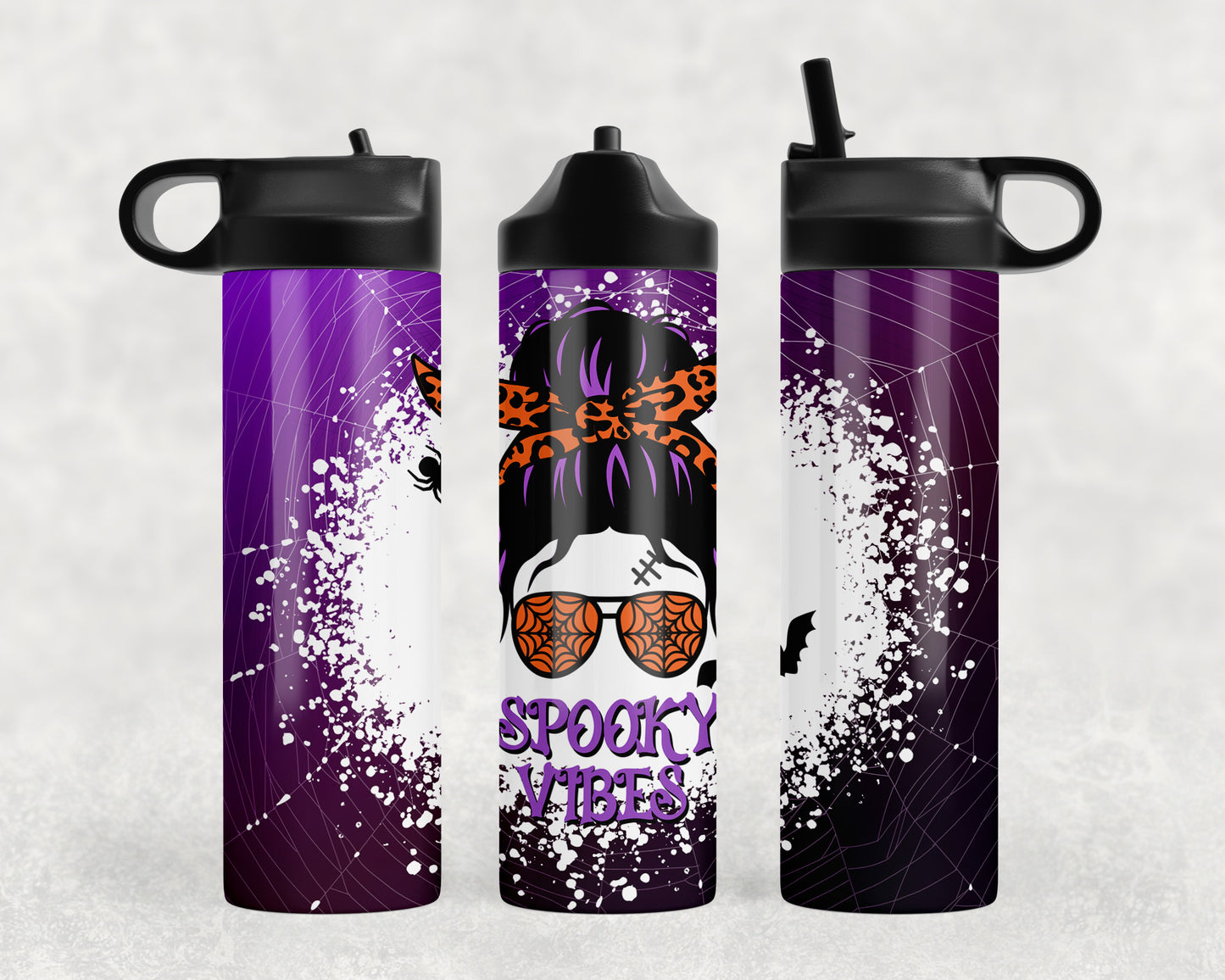 Halloween Spooky Vibes Water Bottle - 1086