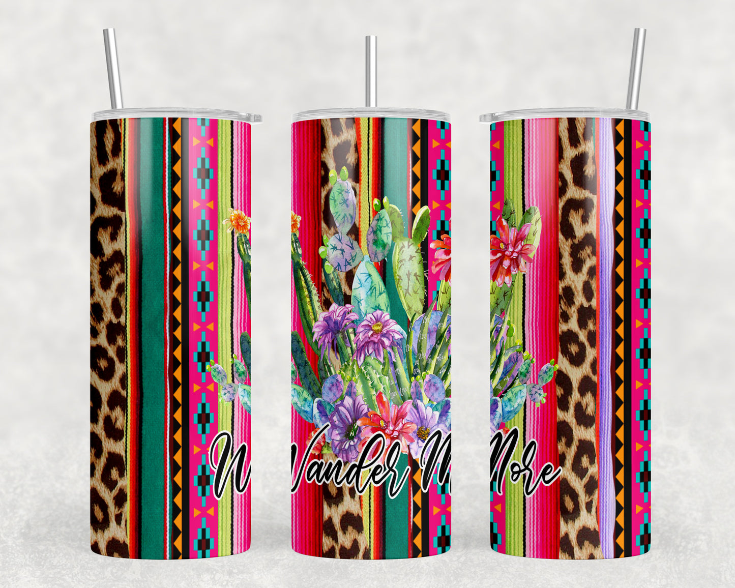 Serape Wander More Cactus 20oz Skinny Tumbler - 1092