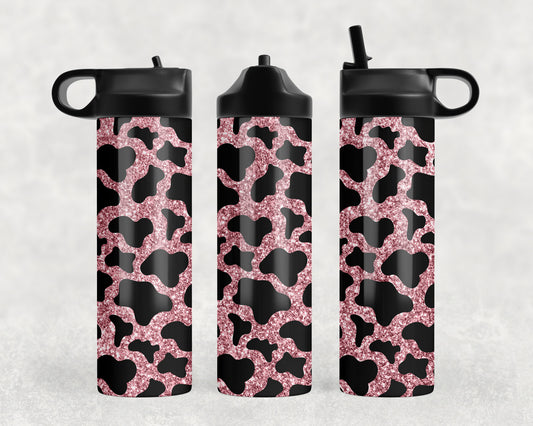 Cow Print Water Bottle - 1094