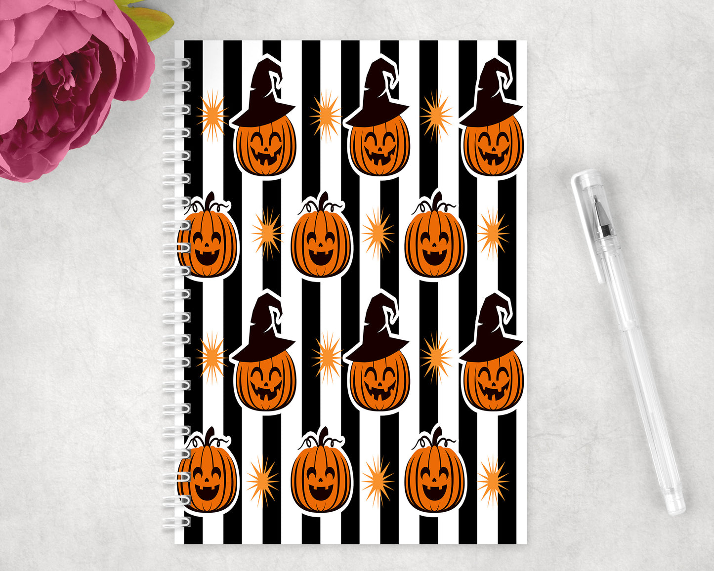 Halloween Pumpkins Spiral Lined A5 Journal - 1095