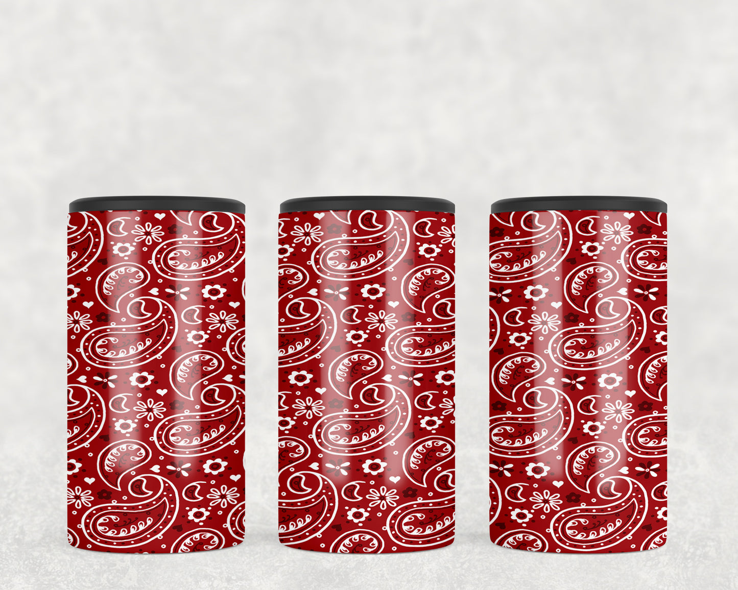 Red Paisley 5-in-1 Can Hugger Tumbler - 1097