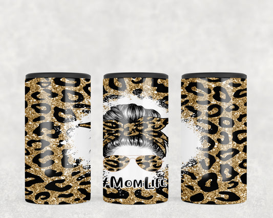 Leopard Print Mom Life 5-in-1 Can Hugger Tumbler - 1100