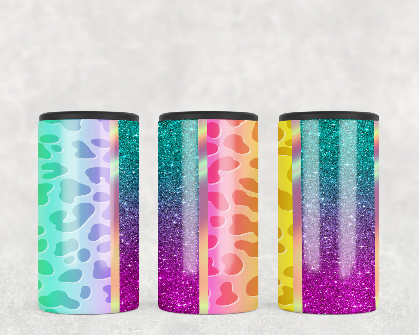 Rainbow Leopard Print 5-in-1 Can Hugger Tumbler - 1102