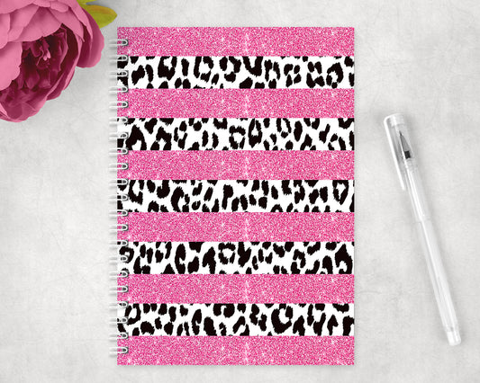 Leopard Print Spiral Lined A5 Journal - 1112