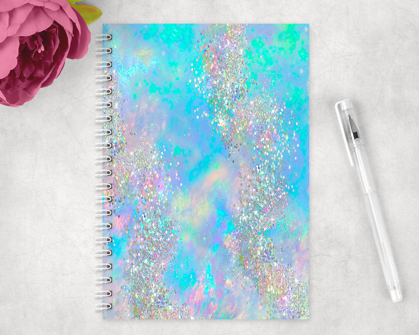 Blue Milky Way Spiral Lined A5 Journal - 1114