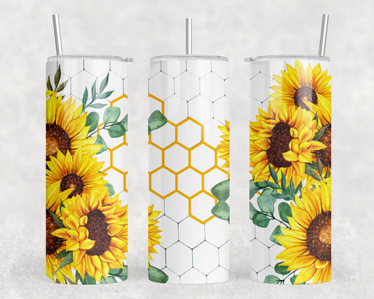 Sunflower Honeycomb 20oz Skinny Tumbler - 1124