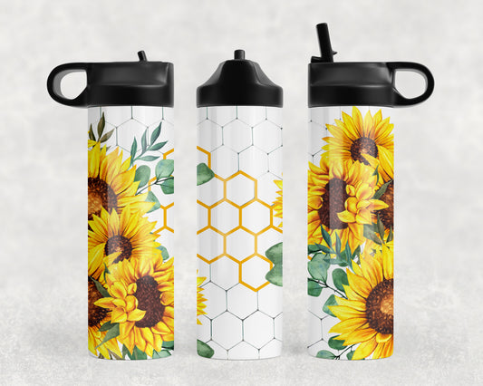 Sunflower Honeycomb Water Bottle - 1124