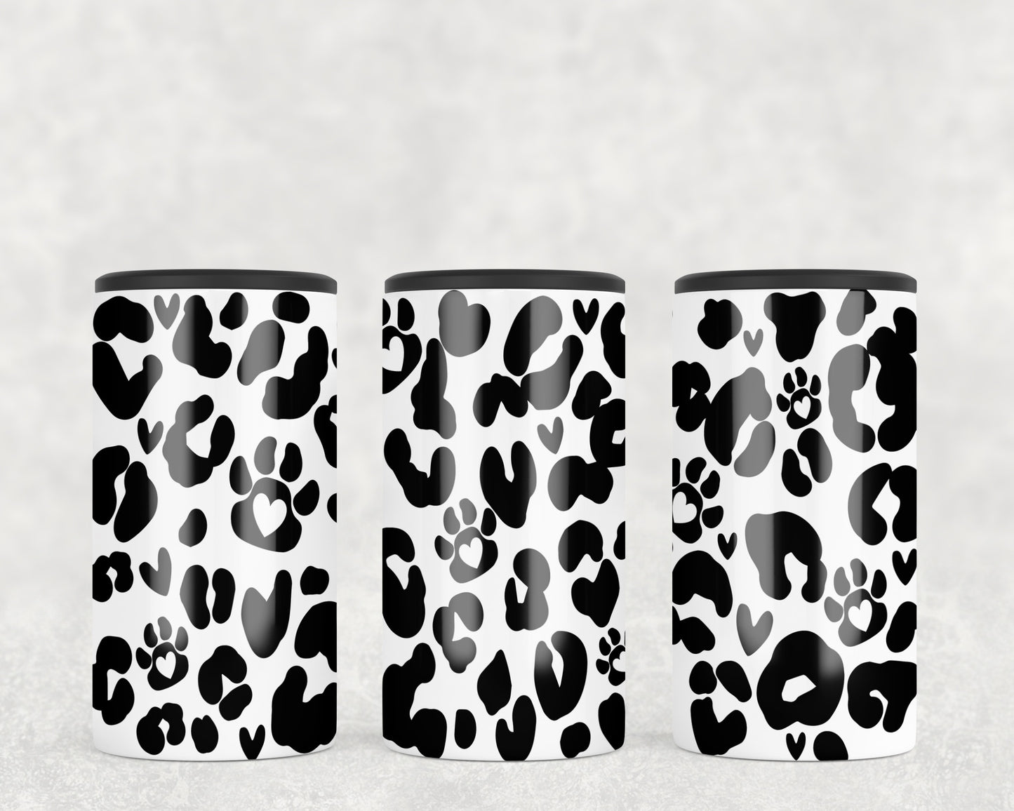 Leopard Print Paw Prints 5-in-1 Can Hugger Tumbler - 1125