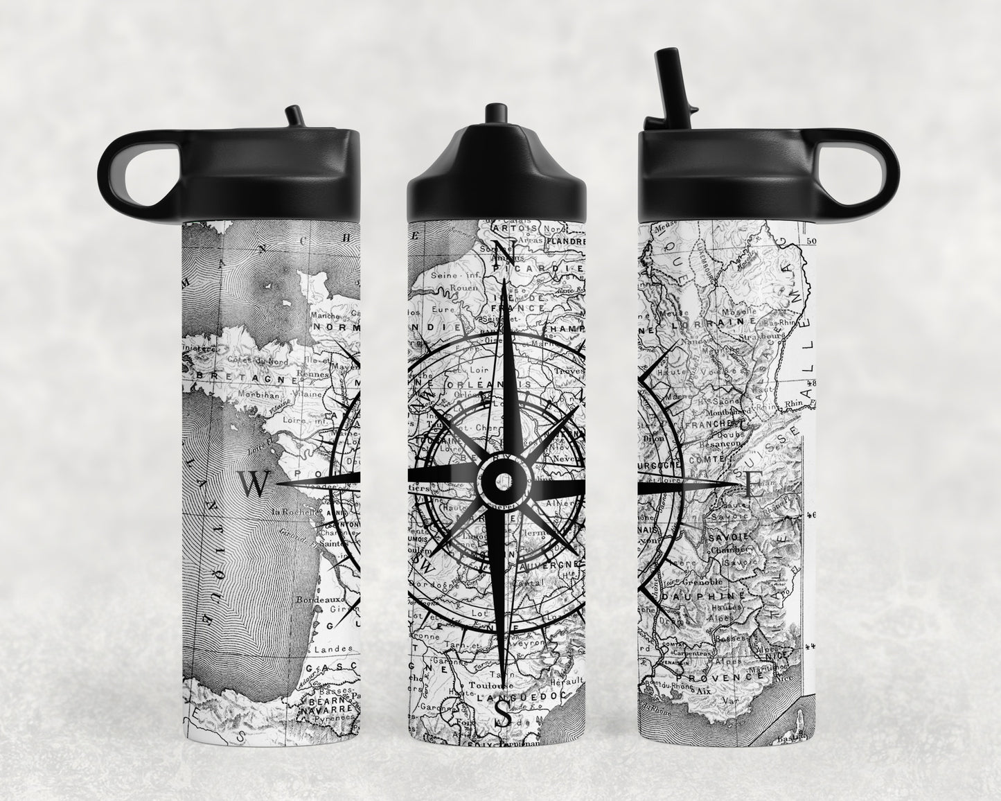 Compass Rose Water Bottle - 1126