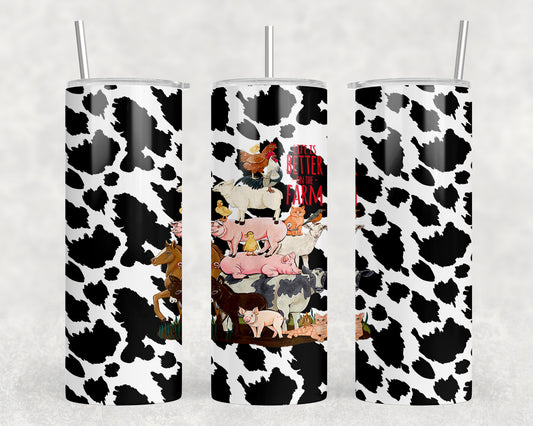 Cow Print Livestock 20oz Skinny Tumbler - 1141