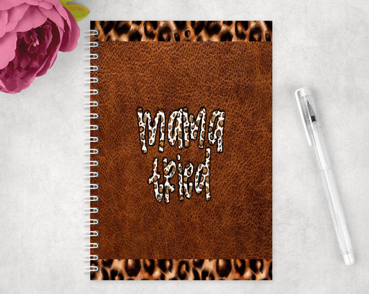 Printed Leather Mama Tried Spiral Lined A5 Journal - 1142