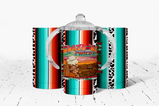 Serape Leave Er Wild Kids Dual Lid Sippy Cup Tumbler - 1143