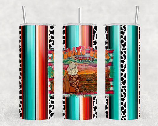 Serape Leave Er Wild 20oz Skinny Tumbler - 1143