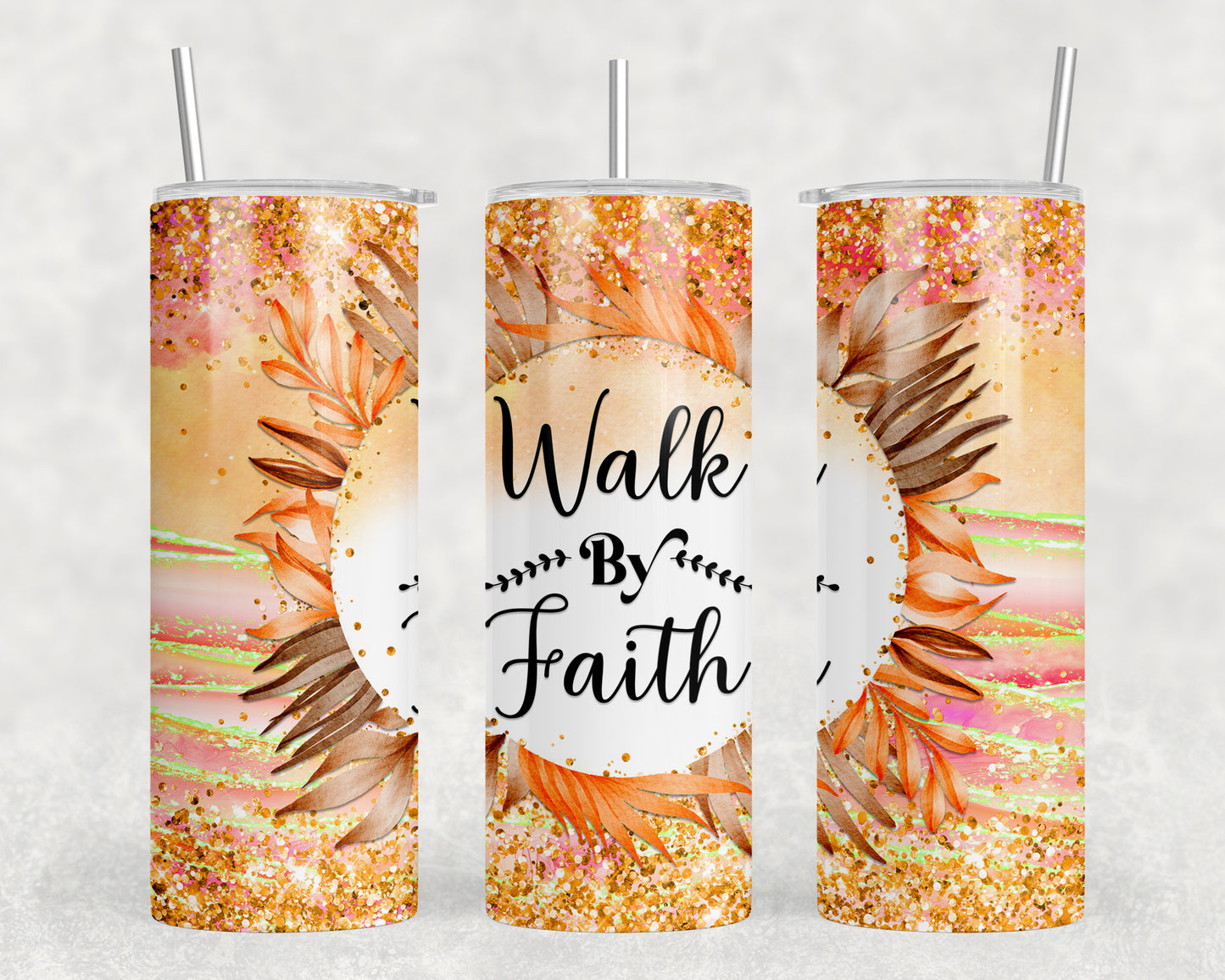 Walk By Faith 20oz Skinny Tumbler - 1151