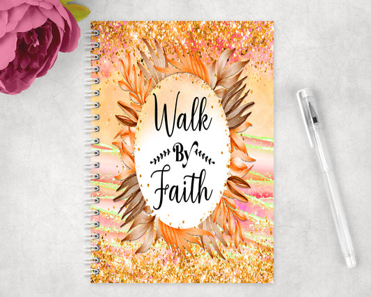 Walk By Faith Spiral Lined A5 Journal - 1151