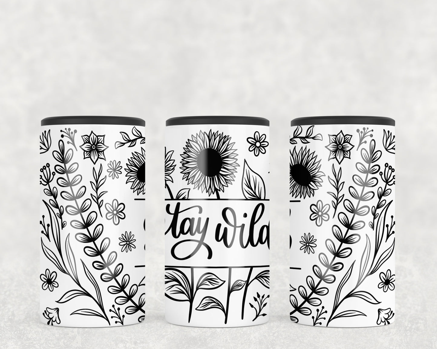 Stay Wild Sunflower 5-in-1 Can Hugger Tumbler - 1157