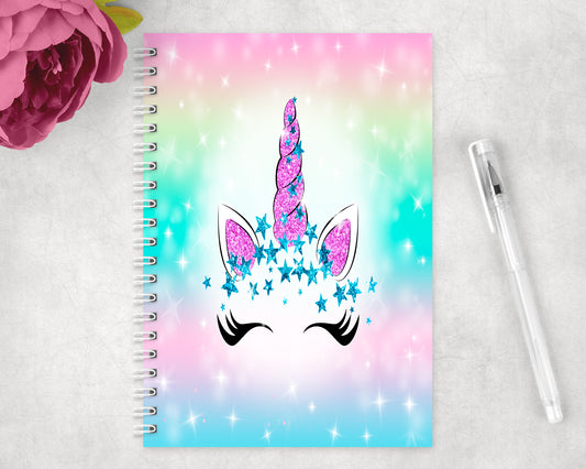 Unicorn Spiral Lined A5 Journal - 1158