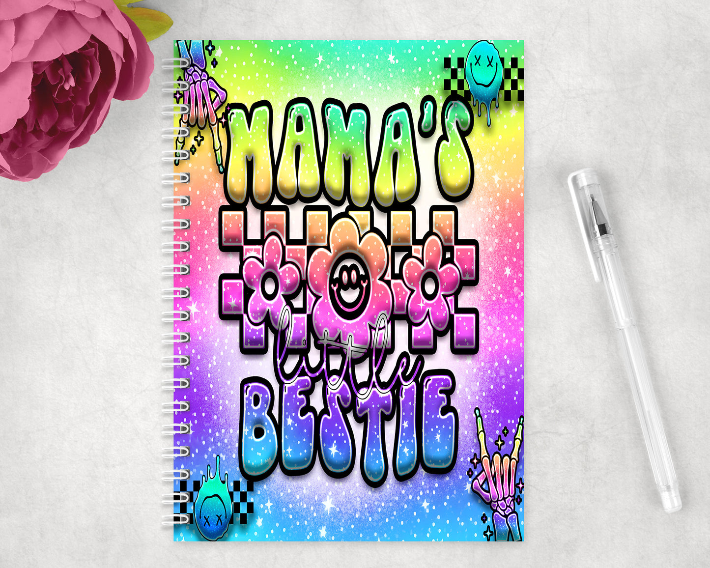 Mama's Bestie Spiral Lined A5 Journal - 1160